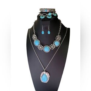 Turquoise and Silver Jewelry Bundle